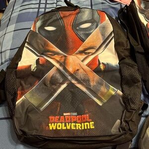 Brand new Deadpool and Wolverine 3 piece backpack, lunch box and pencil case set